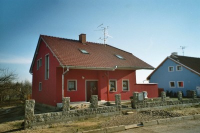 RD V.Pavlovice-aplikace probarvené omítky (2)